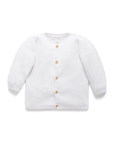 Textured Cardigan | White