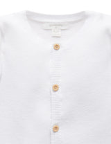 Textured Cardigan | White