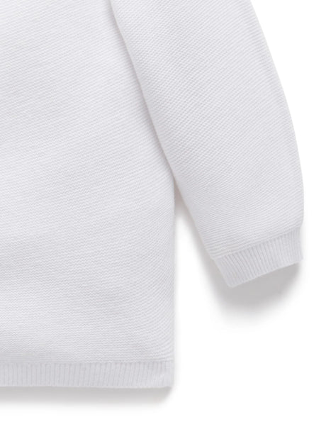 Textured Cardigan | White
