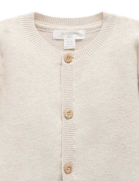 Textured Cardigan | Wheat Melange