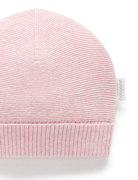 Textured Beanie | Pink Melange