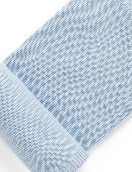Essentials Textured Blanket | Blue Melange