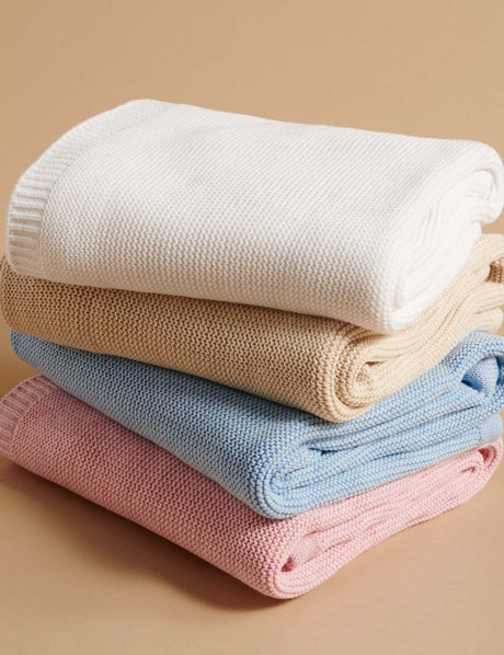 Essentials Textured Blanket | Wheat Melange
