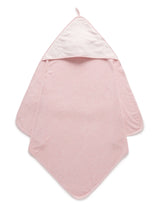 Hooded Towel | Pale Pink Melange