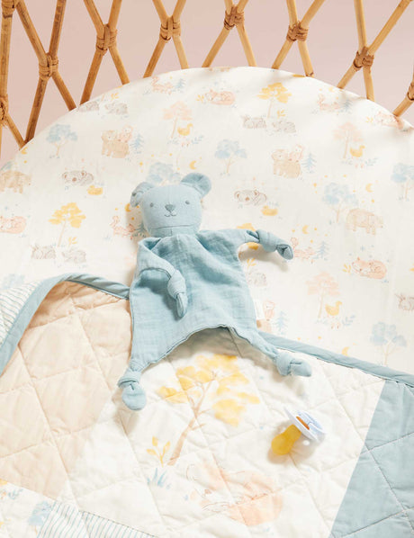 Poplin Printed Fitted Cot Sheet | Little Nap