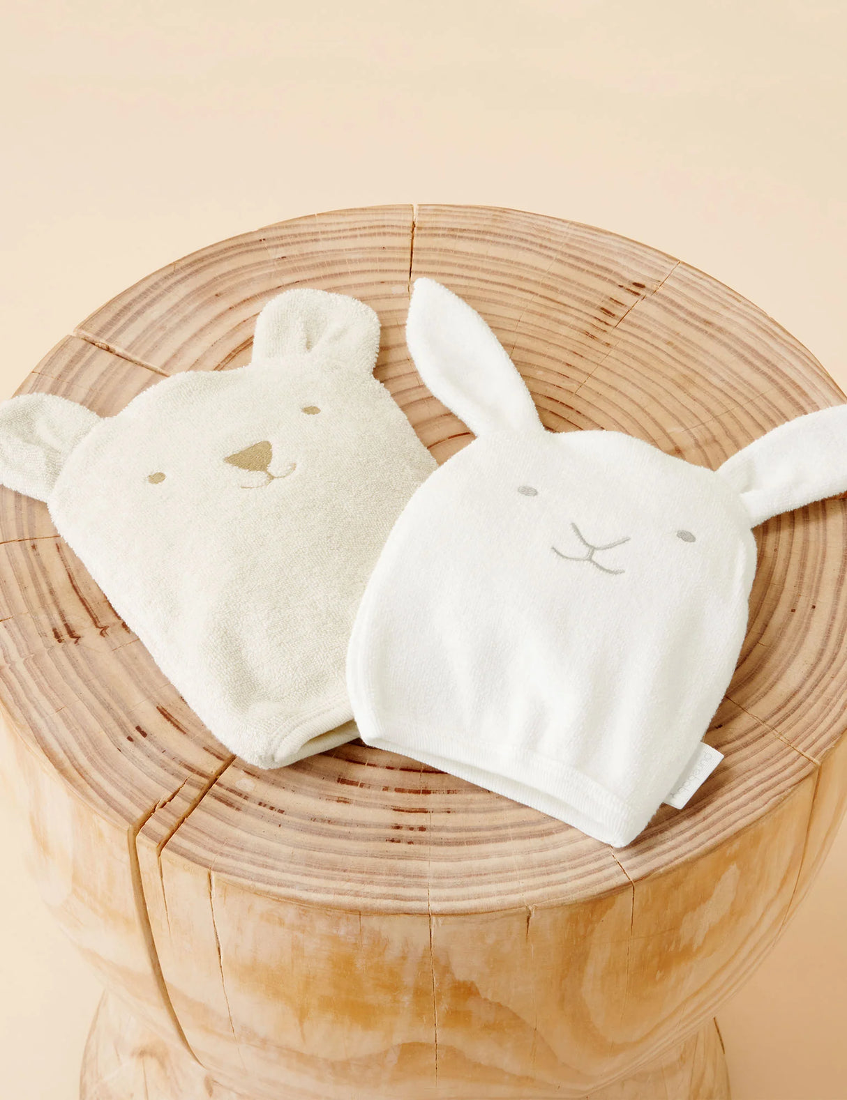 Bath Mitt | Wheat Melange Bear