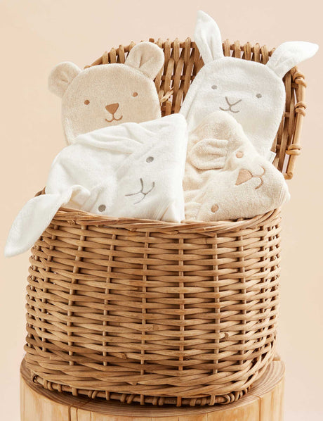 Bath Mitt | Wheat Melange Bear