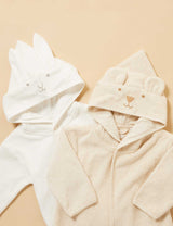 Hooded Bathrobe | Wheat Melange Bear