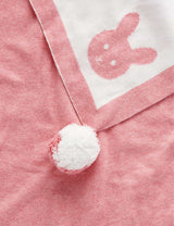 Pom Pom Blanket | Crabapple Melange Bunny