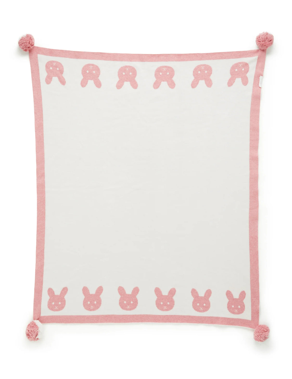 Pom Pom Blanket | Crabapple Melange Bunny