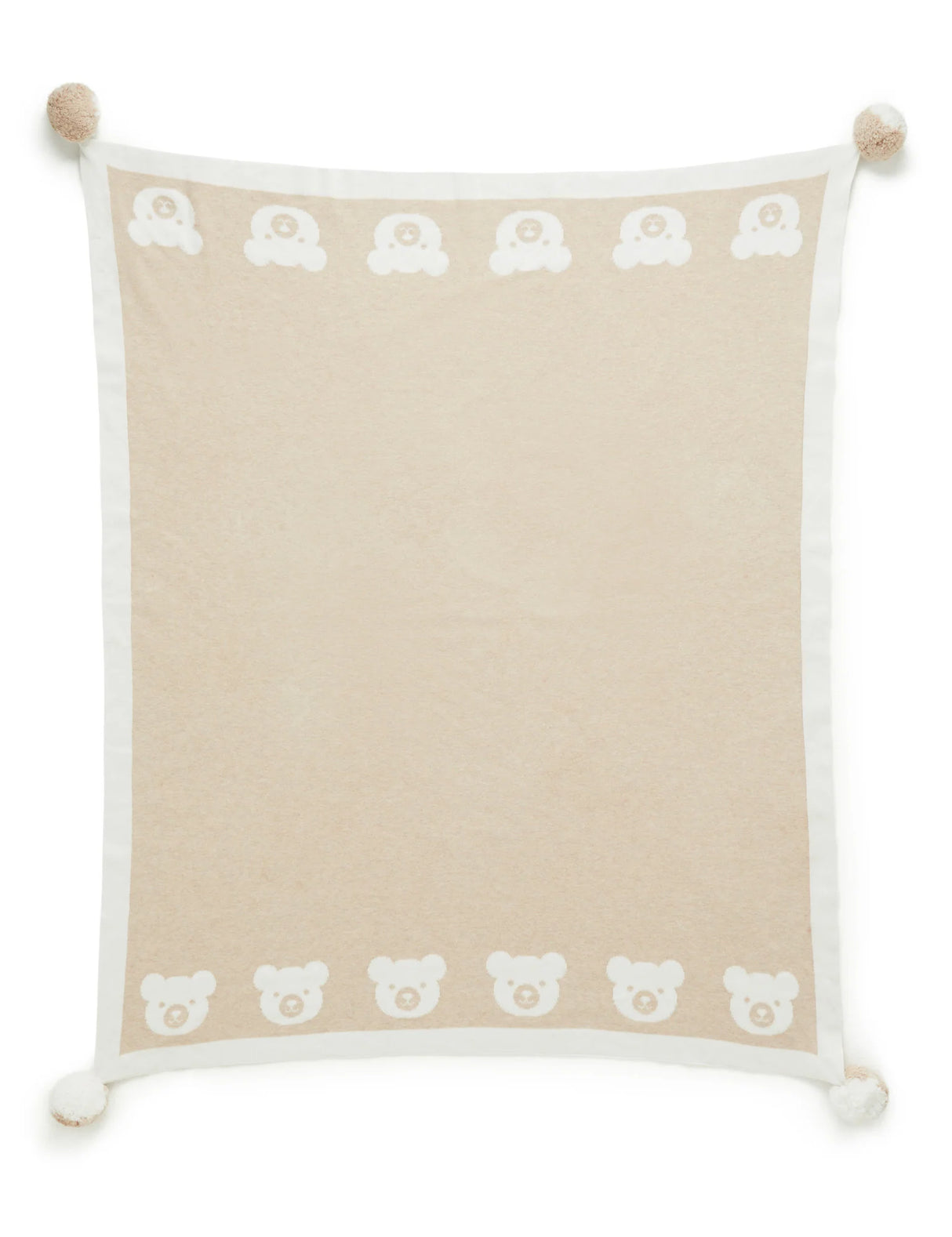 Pom Pom Blanket | Latte Melange Bear