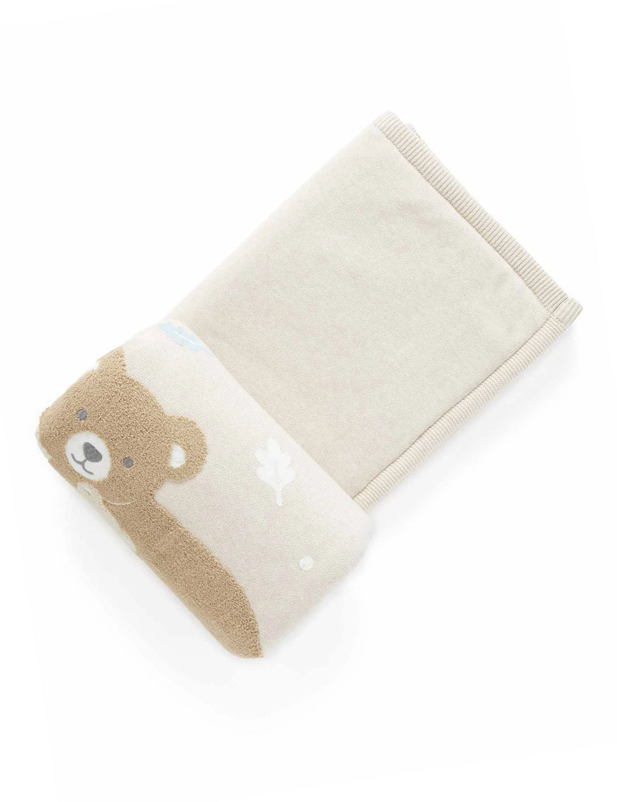 Embroidered Lined Blanket | Little Wheat Bear