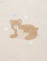 Embroidered Lined Blanket | Little Wheat Bear