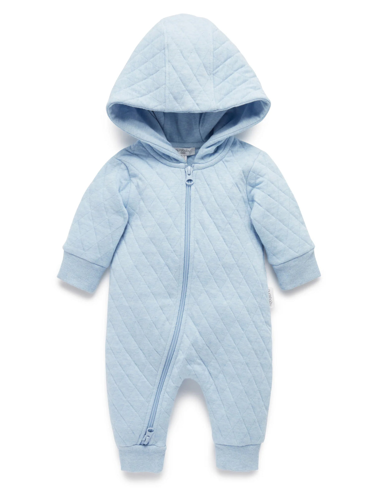 Quilted Growsuit | Pale Blue