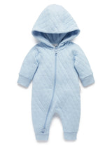 Quilted Growsuit | Pale Blue