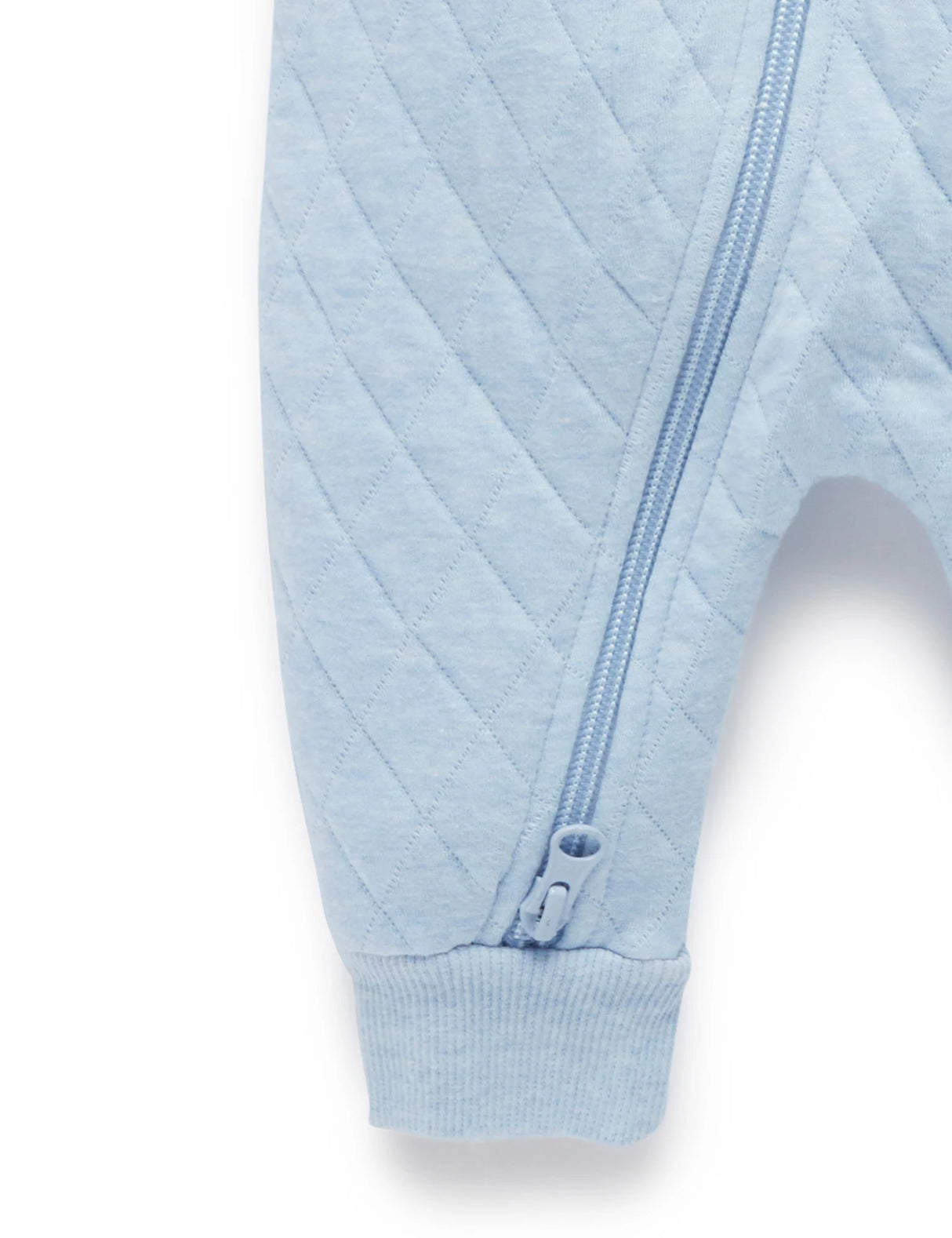 Quilted Growsuit | Pale Blue