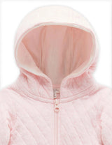 Quilted Growsuit | Pale Pink Melange