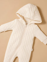 Quilted Growsuit | Wheat Melange