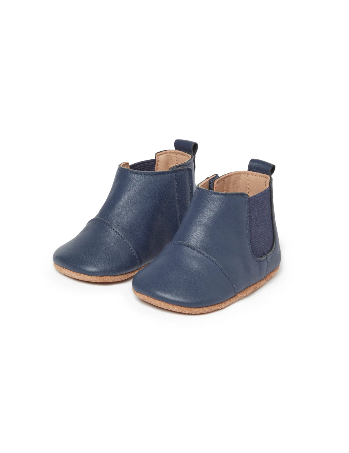 Leather Chelsea Bootie | Navy