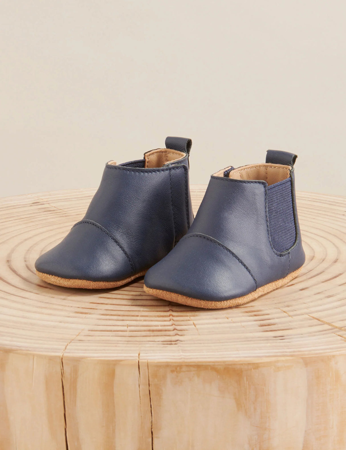 Leather Chelsea Bootie | Navy