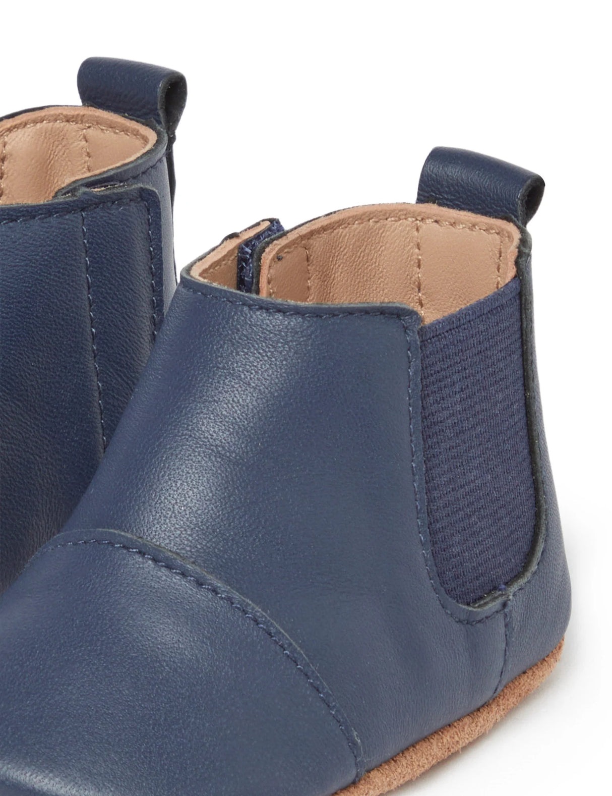 Leather Chelsea Bootie | Navy