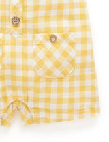 Check Romper | Yellow