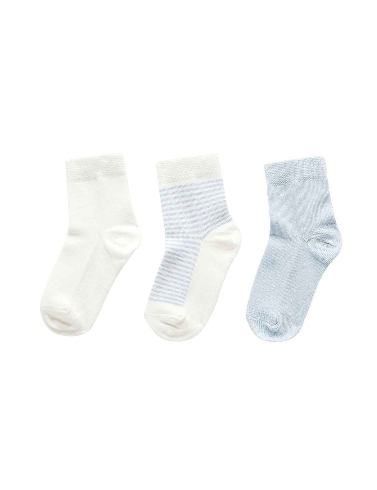 3 Pack Socks | Pale Blue Melange