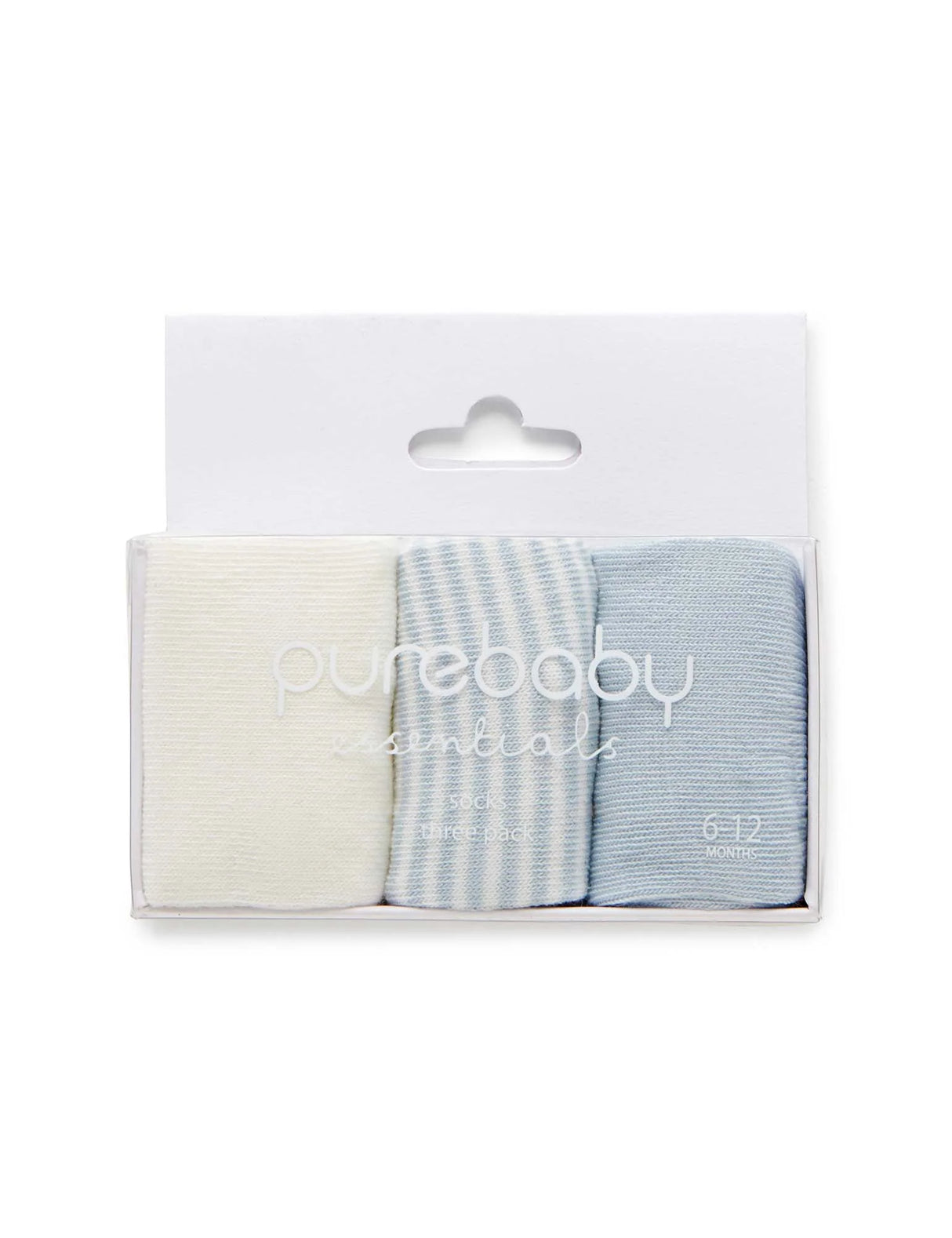 3 Pack Socks | Pale Blue Melange