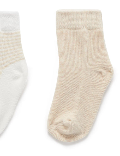 3 Pack Socks | Wheat & Vanilla