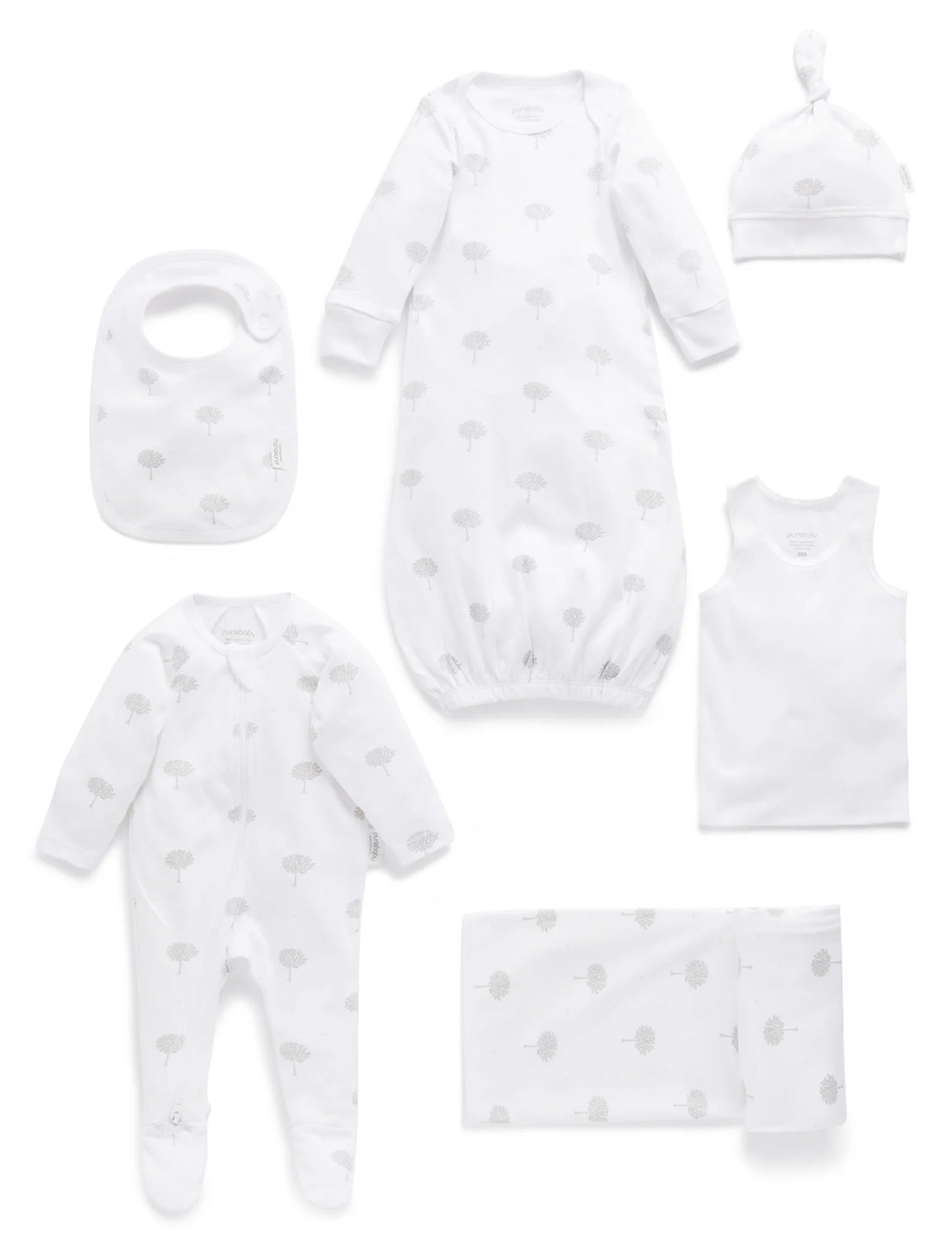 Newborn Hospital Pack | Pale Grey Tree