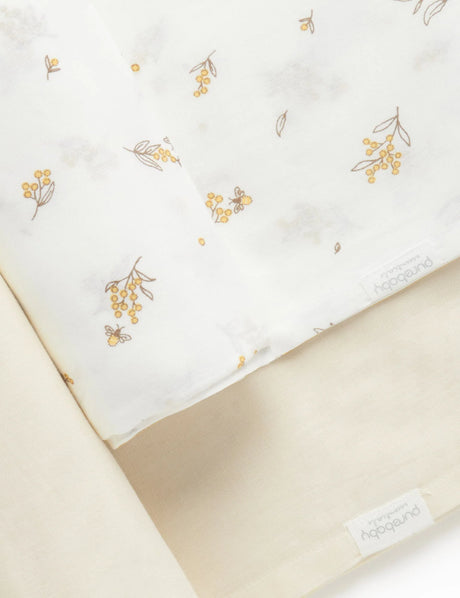 2 Pack Muslin Wrap | Wattle Bee