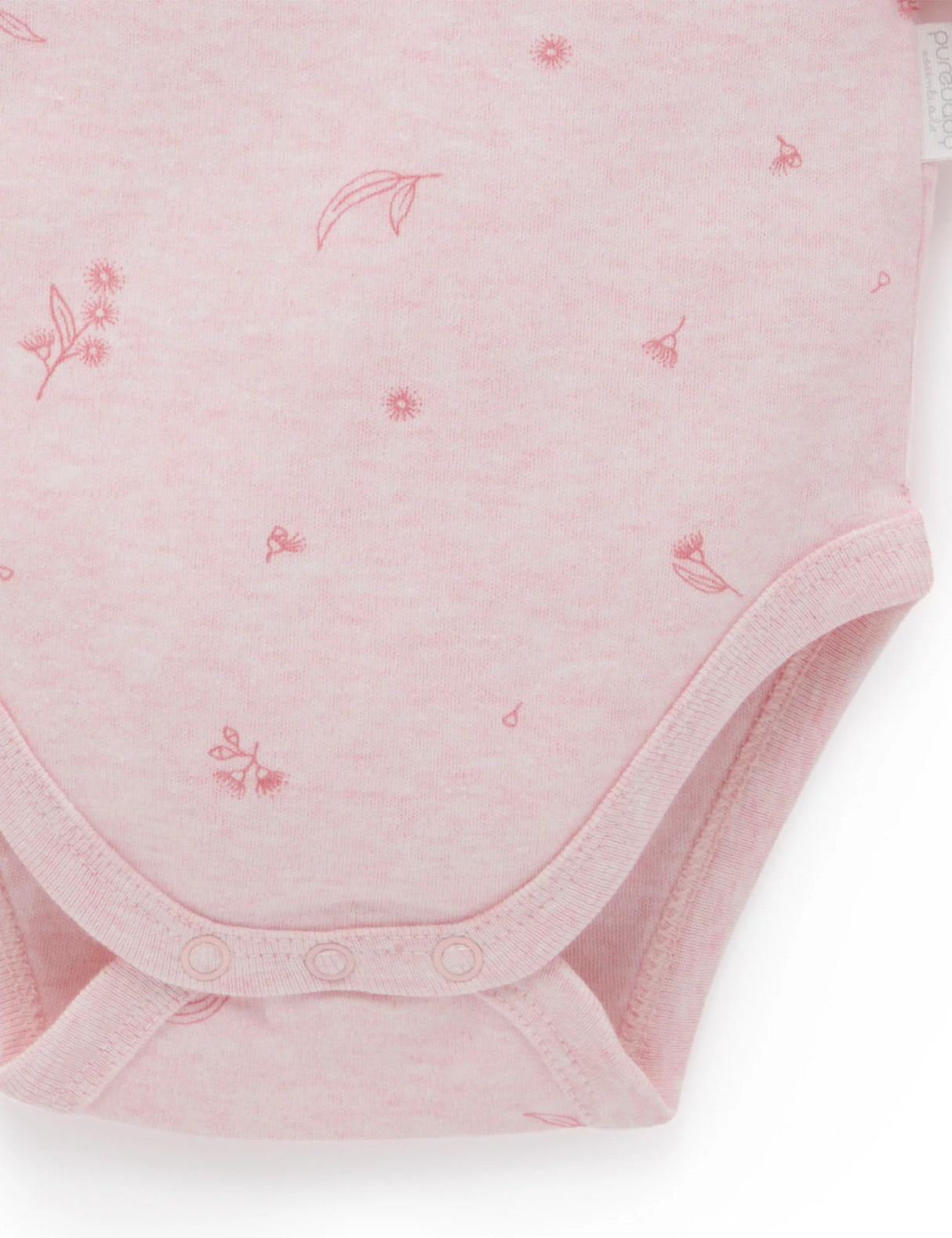 2 Pack Easy Neck Long Sleeve Bodysuit | Pale Pink Blossom