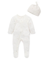 Zip Growsuit & Hat Set | Vanilla Bear