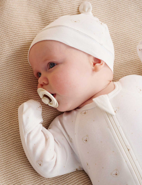 Zip Growsuit & Hat Set | Vanilla Bear
