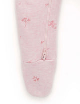 Zip Growsuit & Headband Set | Pale Pink Blossom