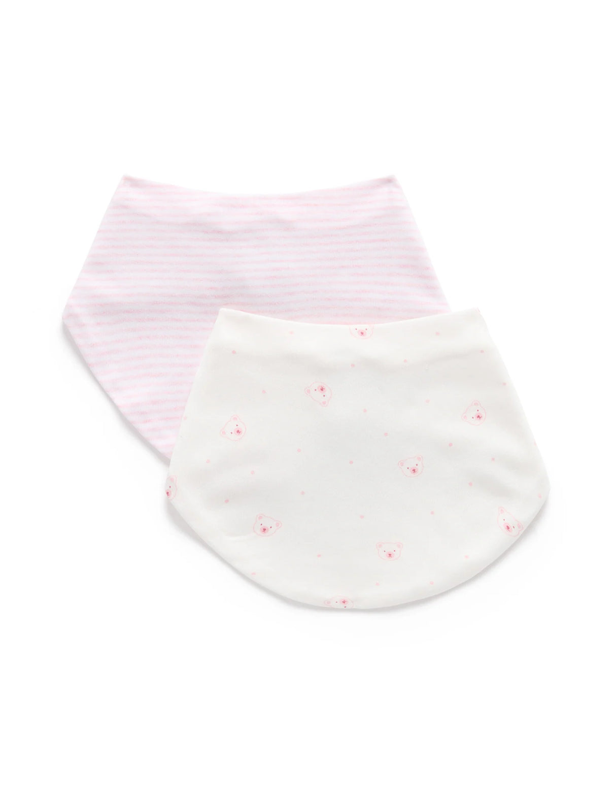 2 Pack Dribble Bib | Pink Bear