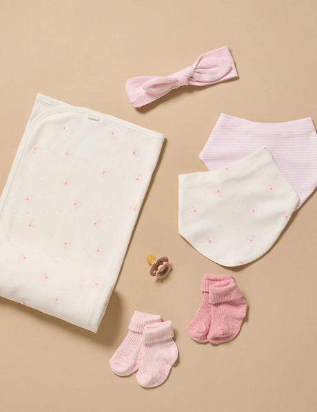 2 Pack Dribble Bib | Pink Bear