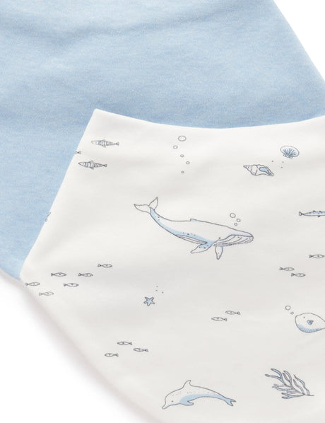 2 Pack Dribble Bib | Vanilla Nautical