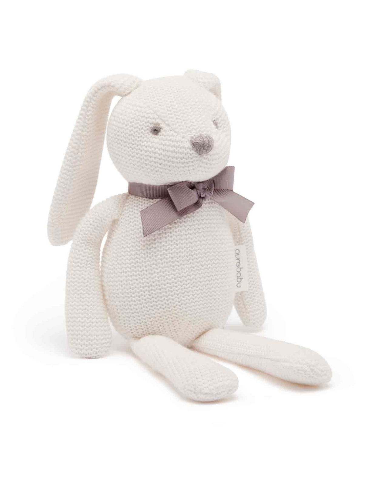 Knitted Bunny Toy | White