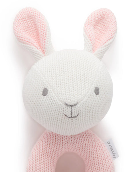 Knitted Rattle | Pink Rabbit