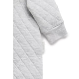Quilted Growsuit | Pale Grey Melange