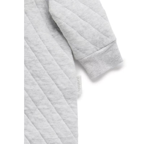 Quilted Growsuit | Pale Grey Melange