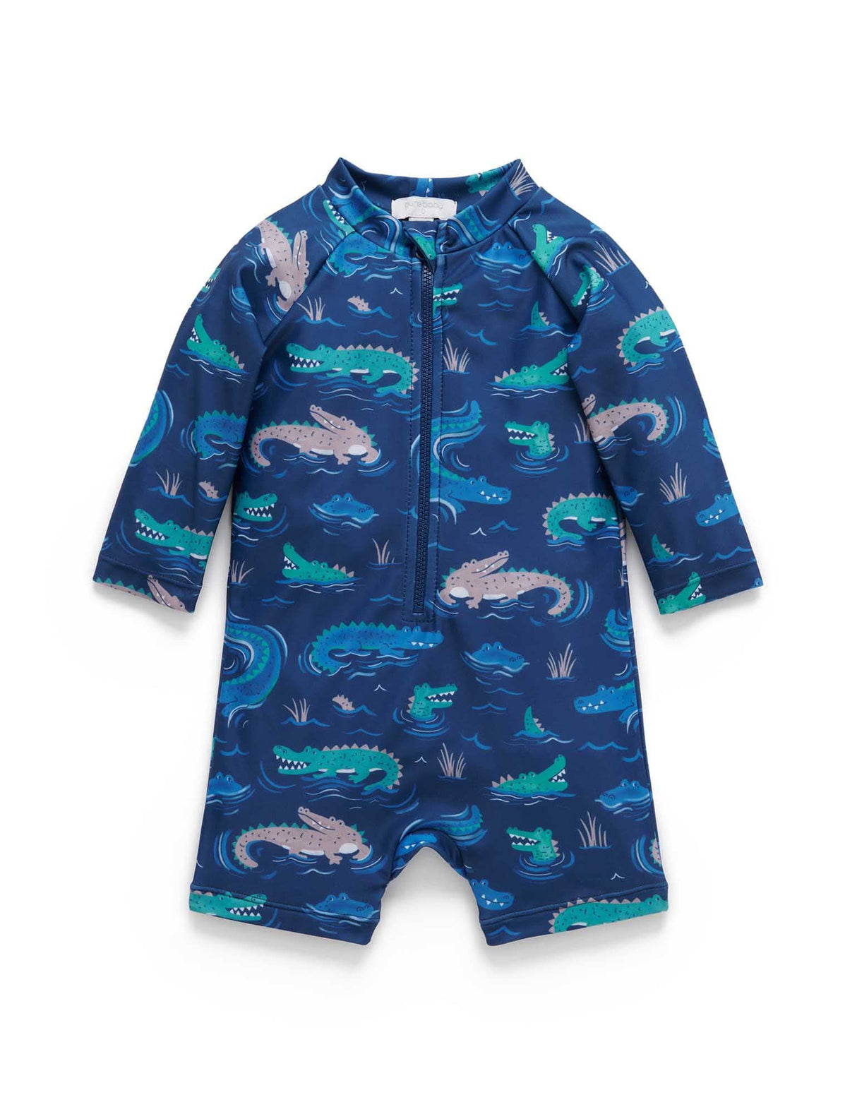 Long Sleeve Rashie Sunsuit | Crocodile