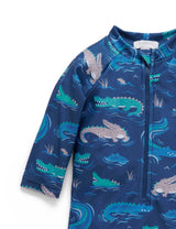 Long Sleeve Rashie Sunsuit | Crocodile