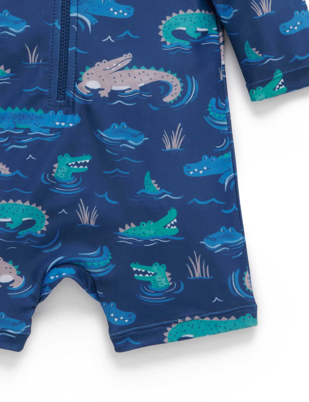 Long Sleeve Rashie Sunsuit | Crocodile