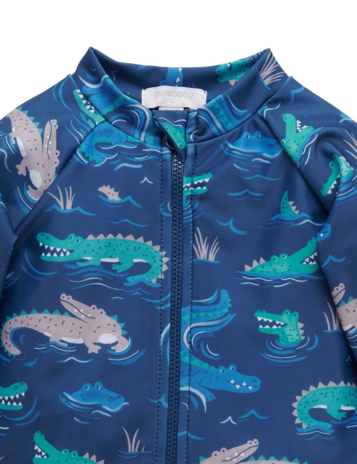 Long Sleeve Rashie Sunsuit | Crocodile