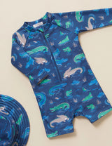 Long Sleeve Rashie Sunsuit | Crocodile