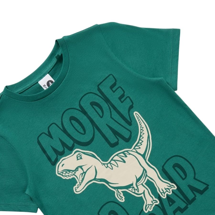 Kids More Roar Print Tee | Green