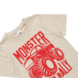 Kids Monster Truck Print Tee | Stone