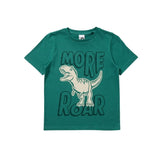 Kids More Roar Print Tee | Green